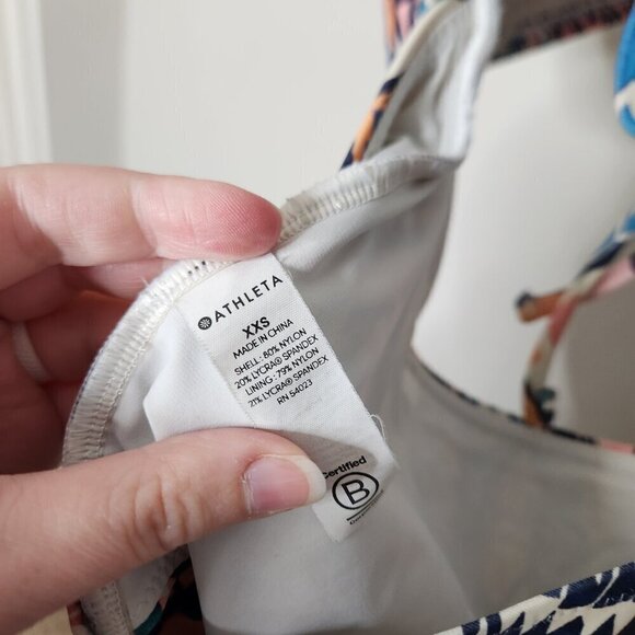 ATHLETA Desert Geo Print Cutout One Piece Swim Suit - Picture 7 of 8